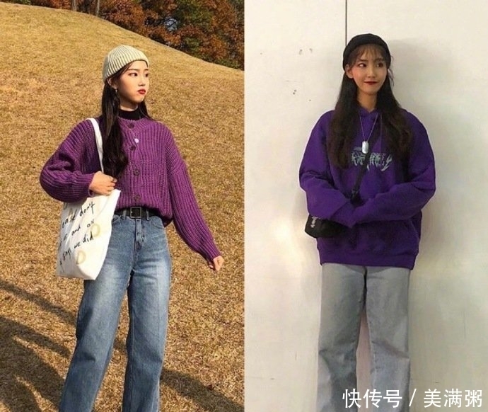 温柔有气质冬季穿搭,格纹上衣搭配直筒裤显女人味,做个精致女生