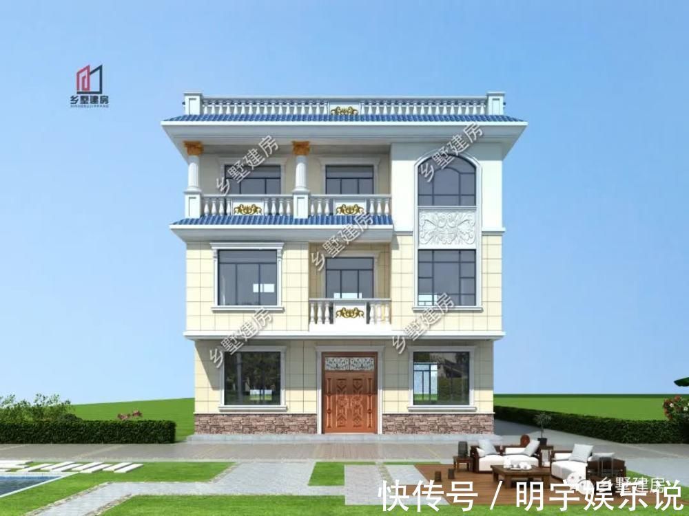 起居厅|农村四层别墅设计，大露台+娱乐室，占地10X8米年轻人也喜欢