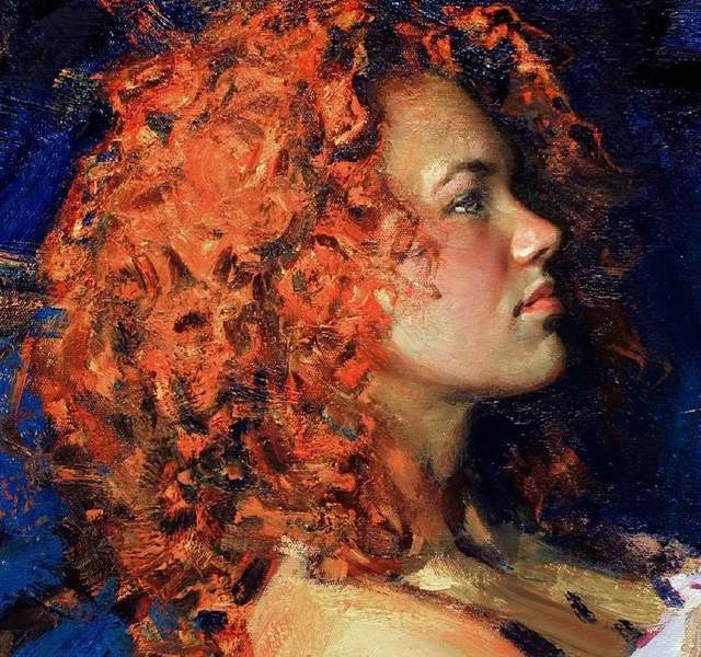 油画&他的油画,既有潇洒带劲的笔触,又有性感细腻温和的柔美