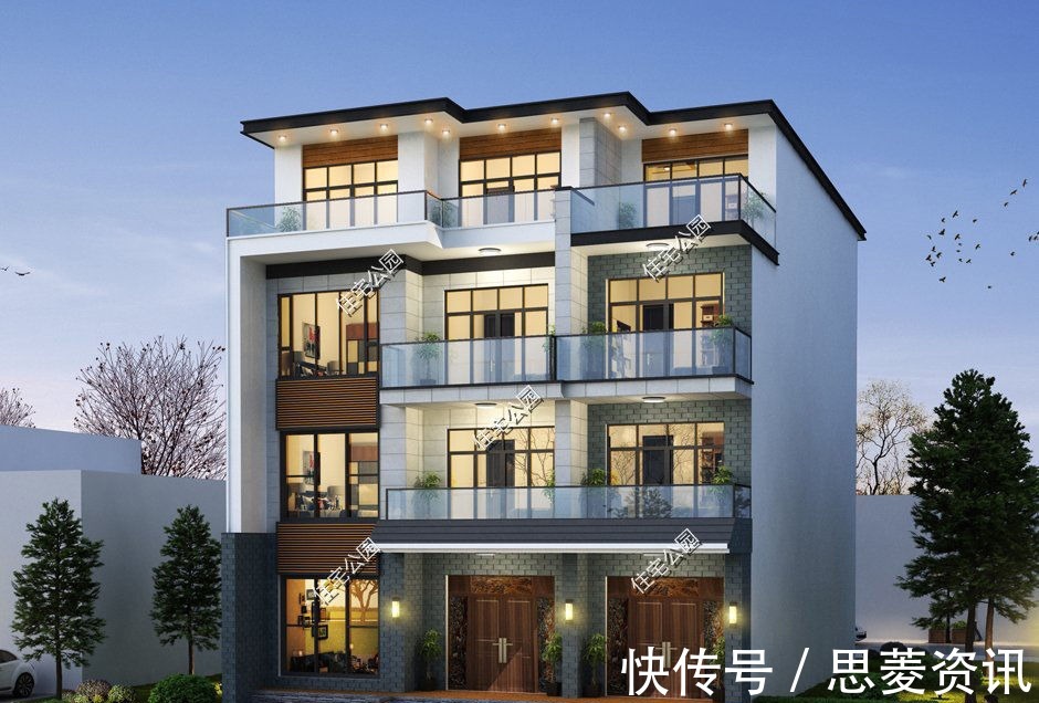 双拼|12×19米四层农村别墅,每层都有厨房客厅,自住、出租都能满足