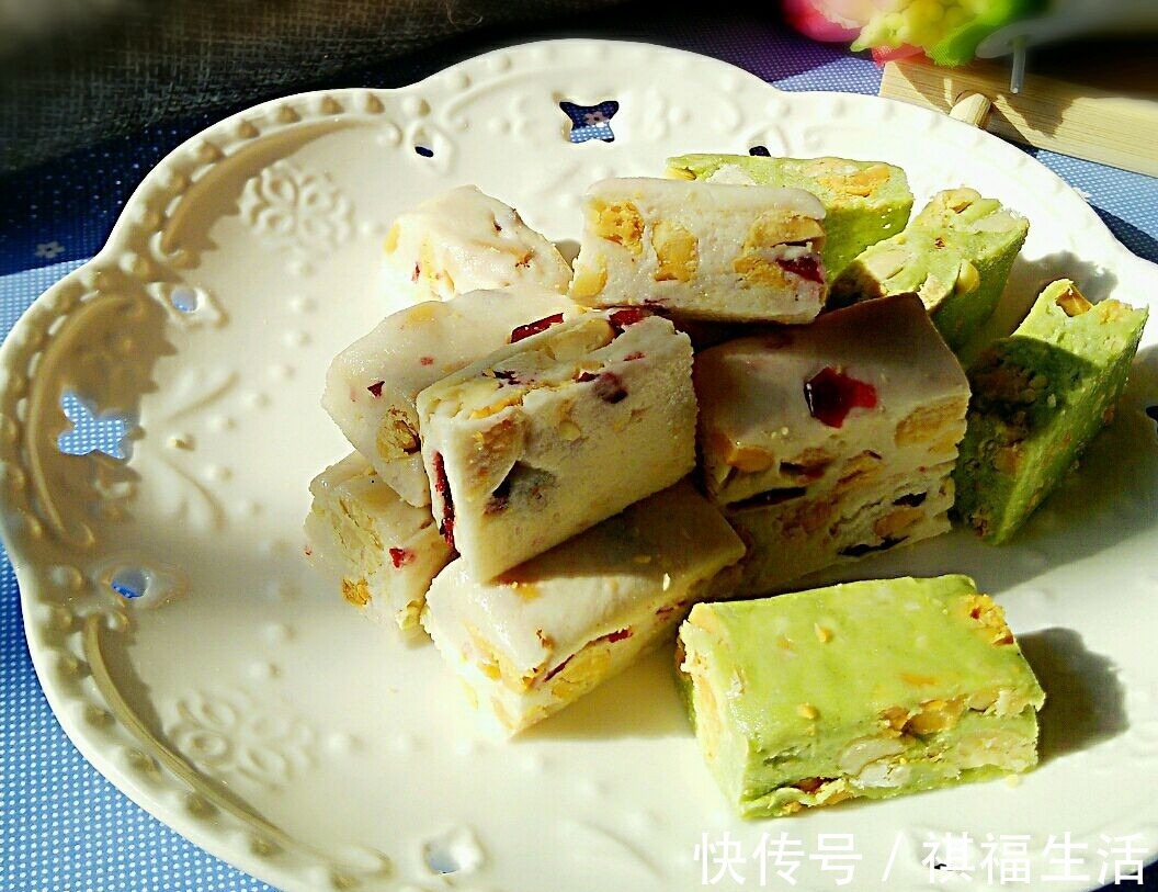 蔓越莓|自制手工蔓越莓花生牛轧糖,孩子们都喜欢吃,无添加更健康