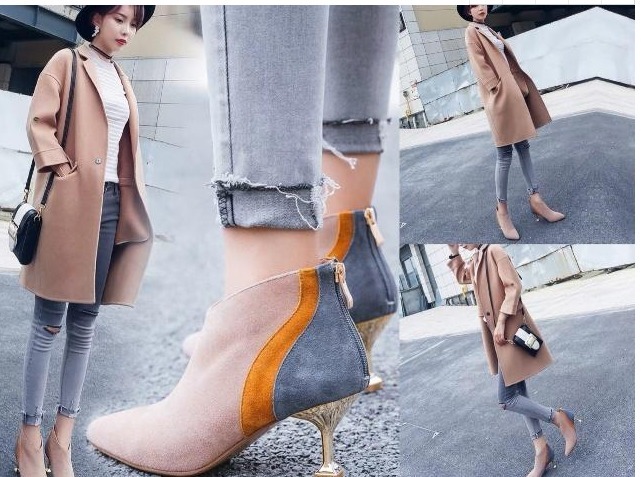 针织裙 秋冬最流行穿“小短靴”,选这4款搭配,让你踏出时尚美感