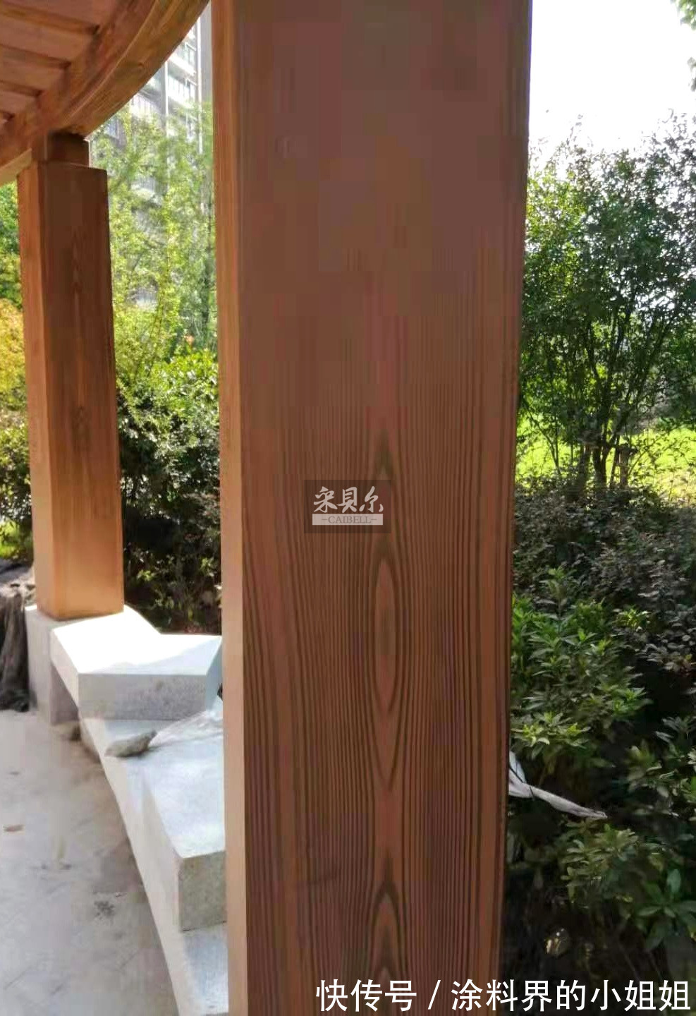 中式|中式廊架怎么做！仿木纹漆带你走进中式庭院