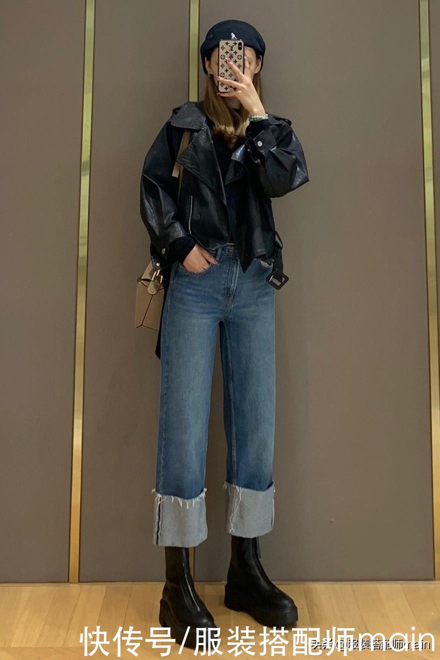 为什么说初春不能没有直筒牛仔裤？原来选对了，真的显高显瘦