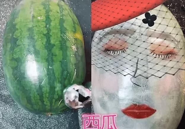 西瓜|水果也能“化妆”西瓜一般,柚子太惊艳,看到柠檬把手寄过来