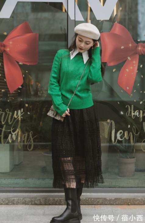 半身裙 还是穿“针织衫”最简约时髦,学会这几种搭配,骨子里透着高级感