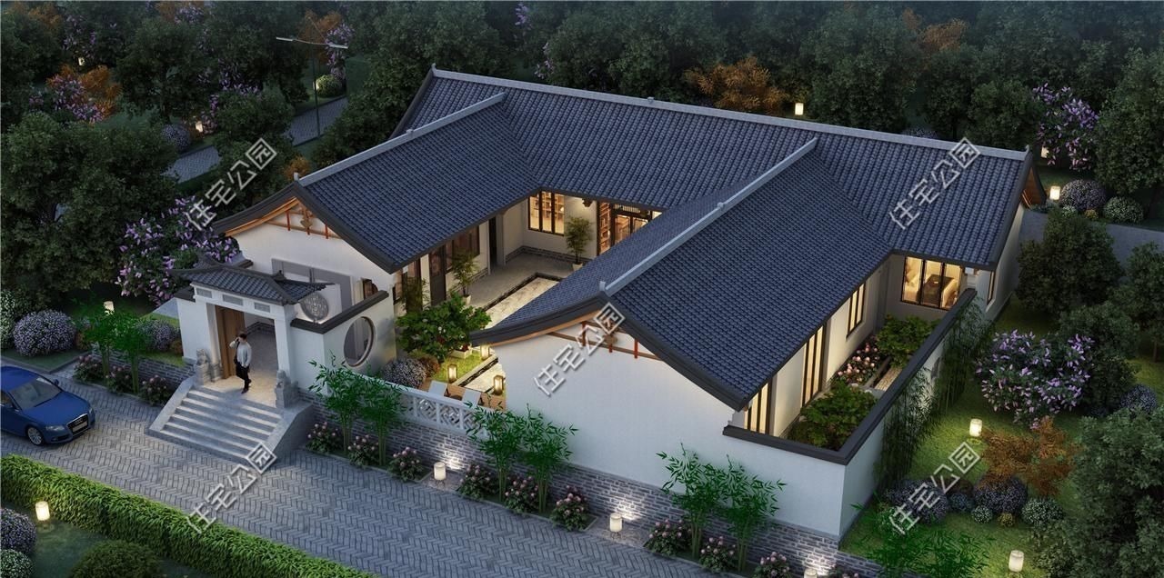 占地面积|20万起就能盖的中式小院，第1套适合南方，第3套适合北方