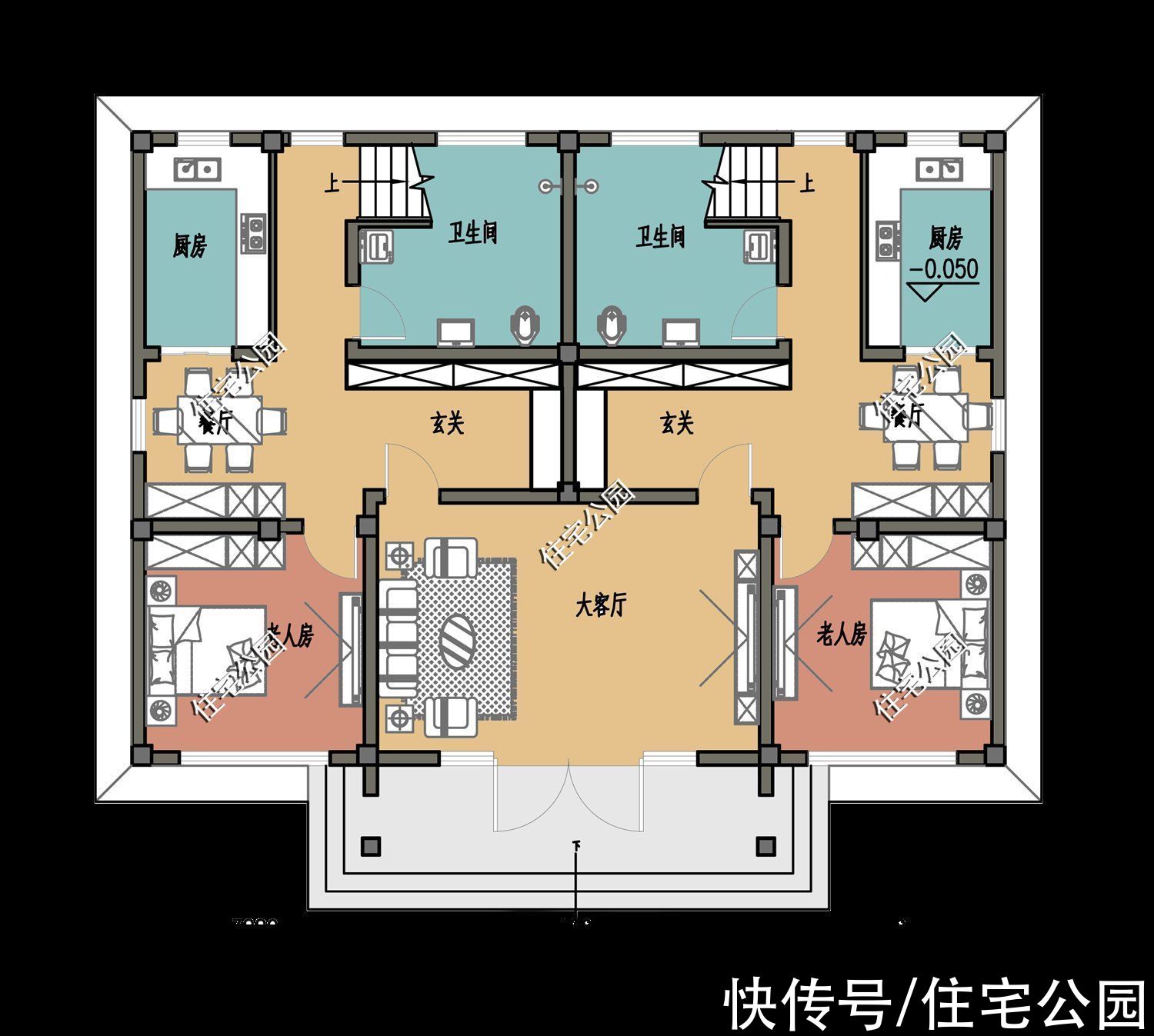 建筑|兄弟俩回乡建房，是建单户型好还是双拼房好？