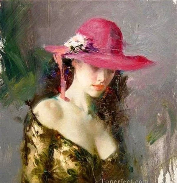 人物#皮诺德埃尼的油画人物,色彩斑斓,动静结合,光彩照人