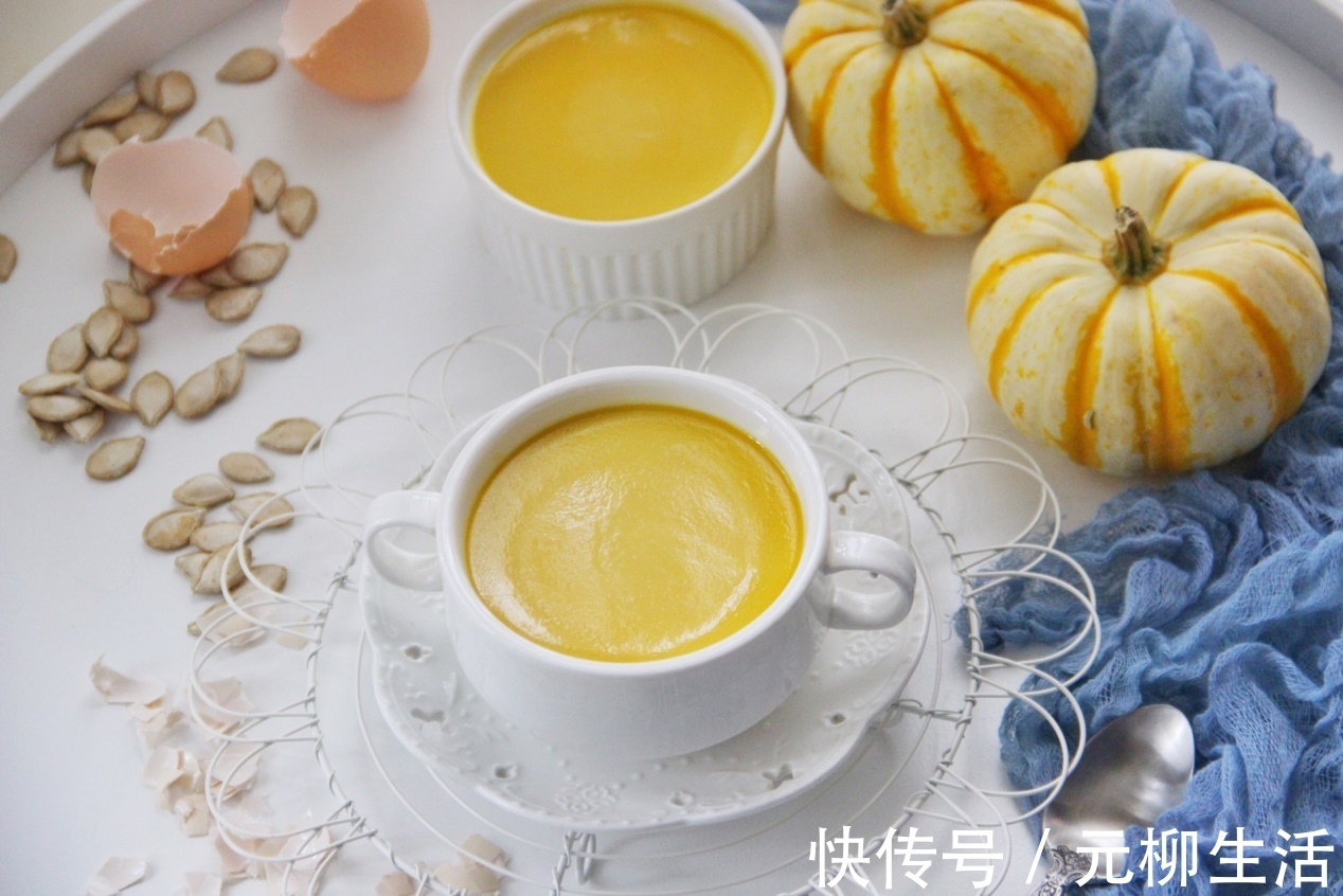 南瓜泥|烤箱版鸡蛋南瓜羹,美味鲜香,制作简单