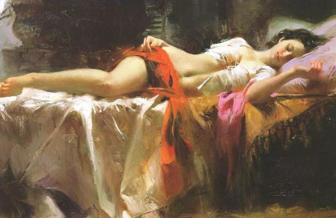 人物#皮诺德埃尼的油画人物，色彩斑斓，动静结合，光彩照人