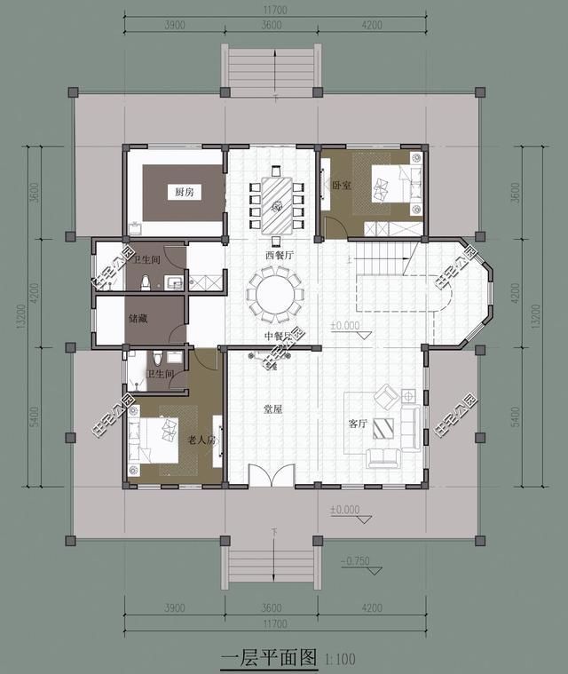 占地尺寸|农村建房没有堂屋，那还怎么住人8套带堂屋户型30万就能盖