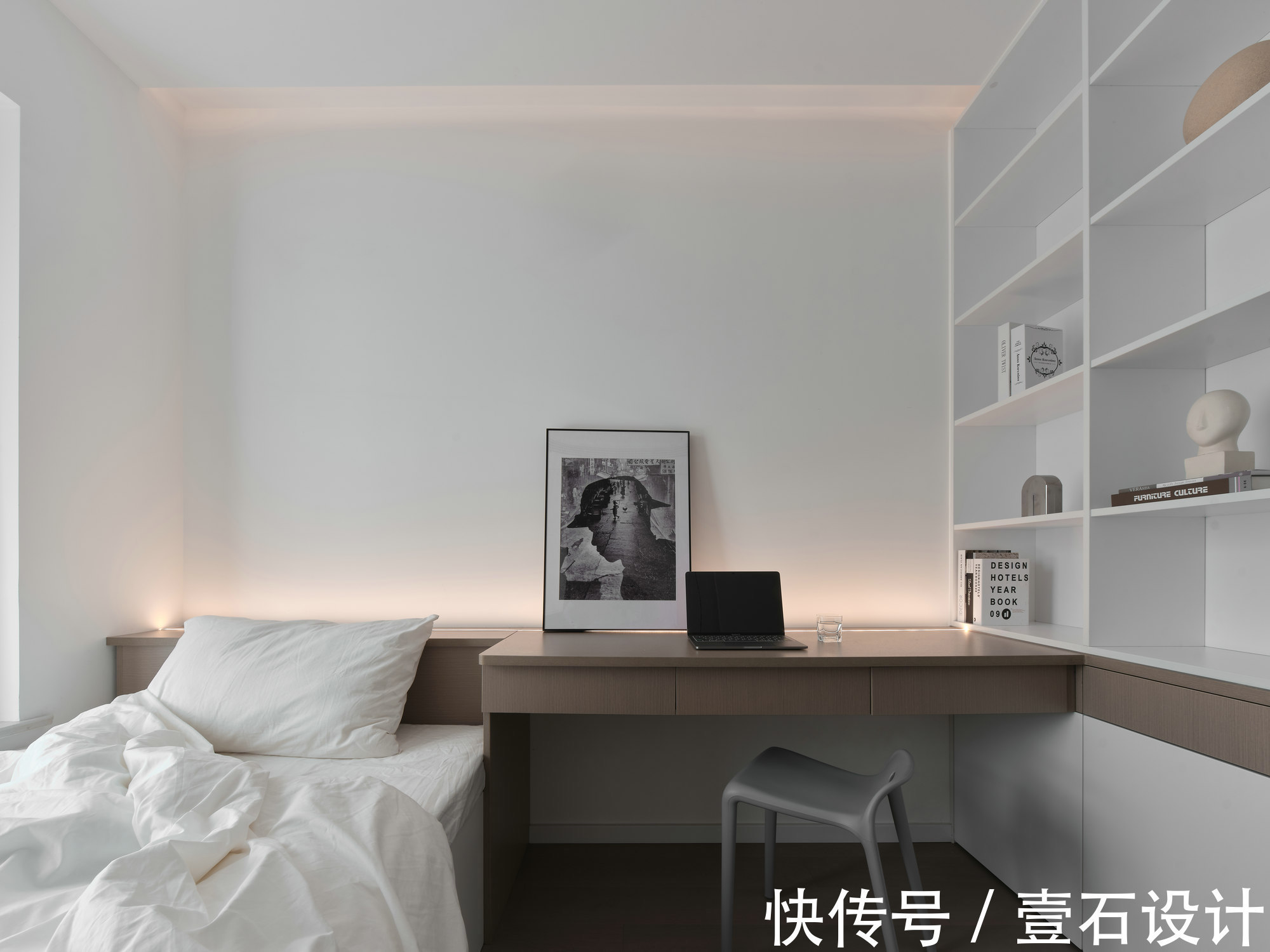 背景墙|129㎡现代简约风，空间互换优化采光