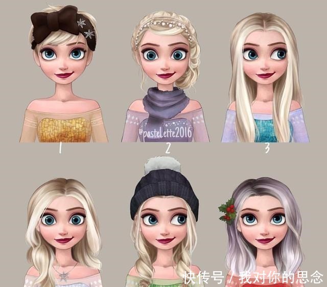 迪士尼公主|迪士尼公主的“不同发型”,双马尾艾莎年轻十岁,长发公主变辣妹