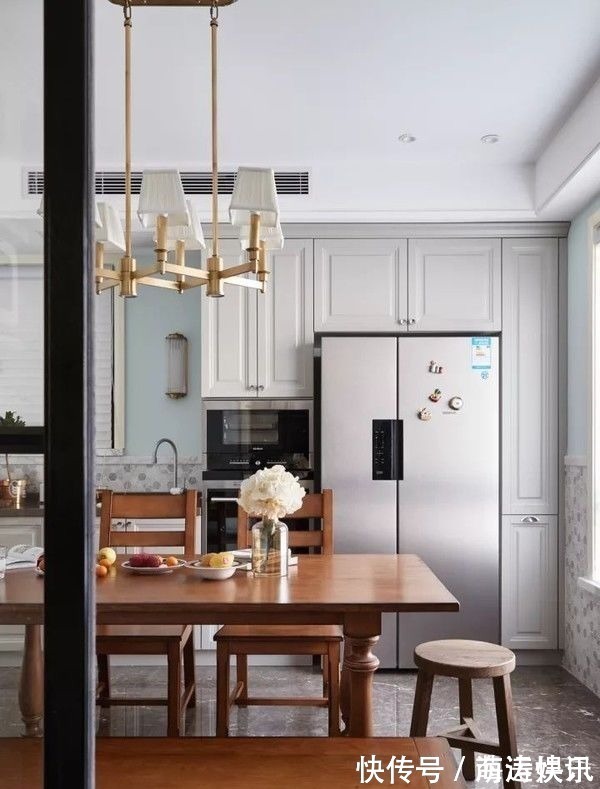 空间|参观了他的100㎡新家,才懂美式风多好看,入户后,处处高级感