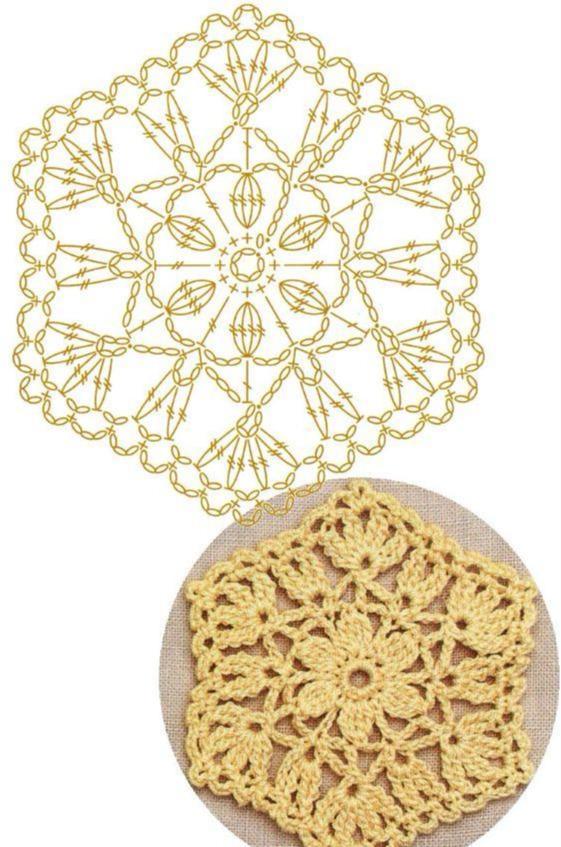 55款钩编平面花片图解，各个形状都有，以后钩什么都可以！收藏