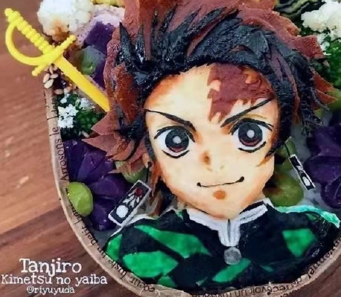 动漫人物|鬼灭之刃:一份便当的还原,动漫人物还能这么玩?果然高手在民间