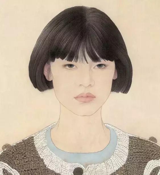 工笔画|国画:何家英画笔下的怜怜女儿态,不同寻常的美感!