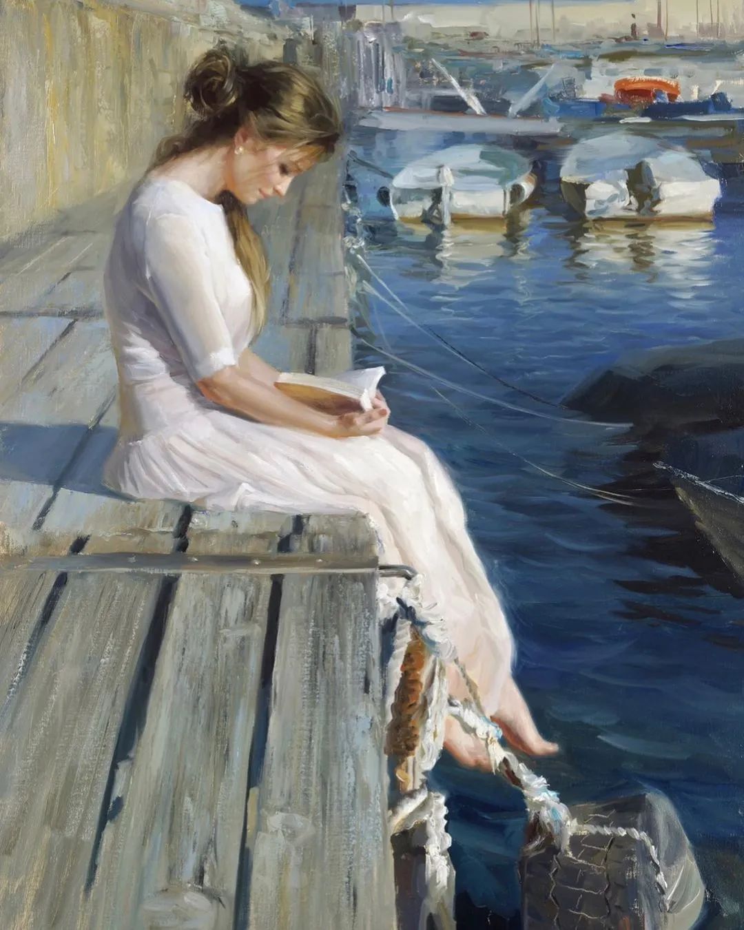 ·沃利戈夫|弗拉基米尔·沃利戈夫 的笔下，夏日繁花，娇媚女子，岁月静好