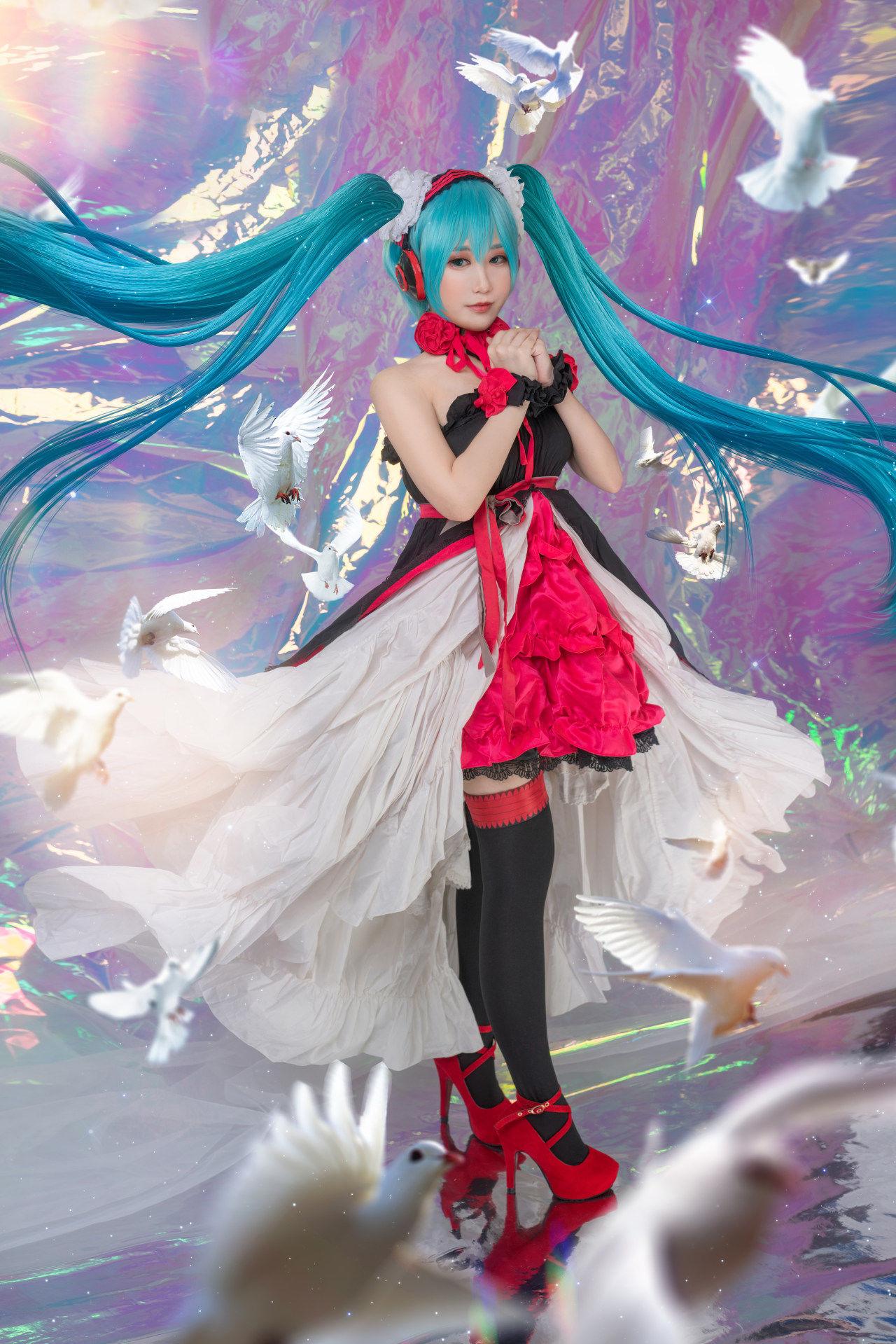 初音未来|VOCALOID初音未来第七龙神miku联动cosplay