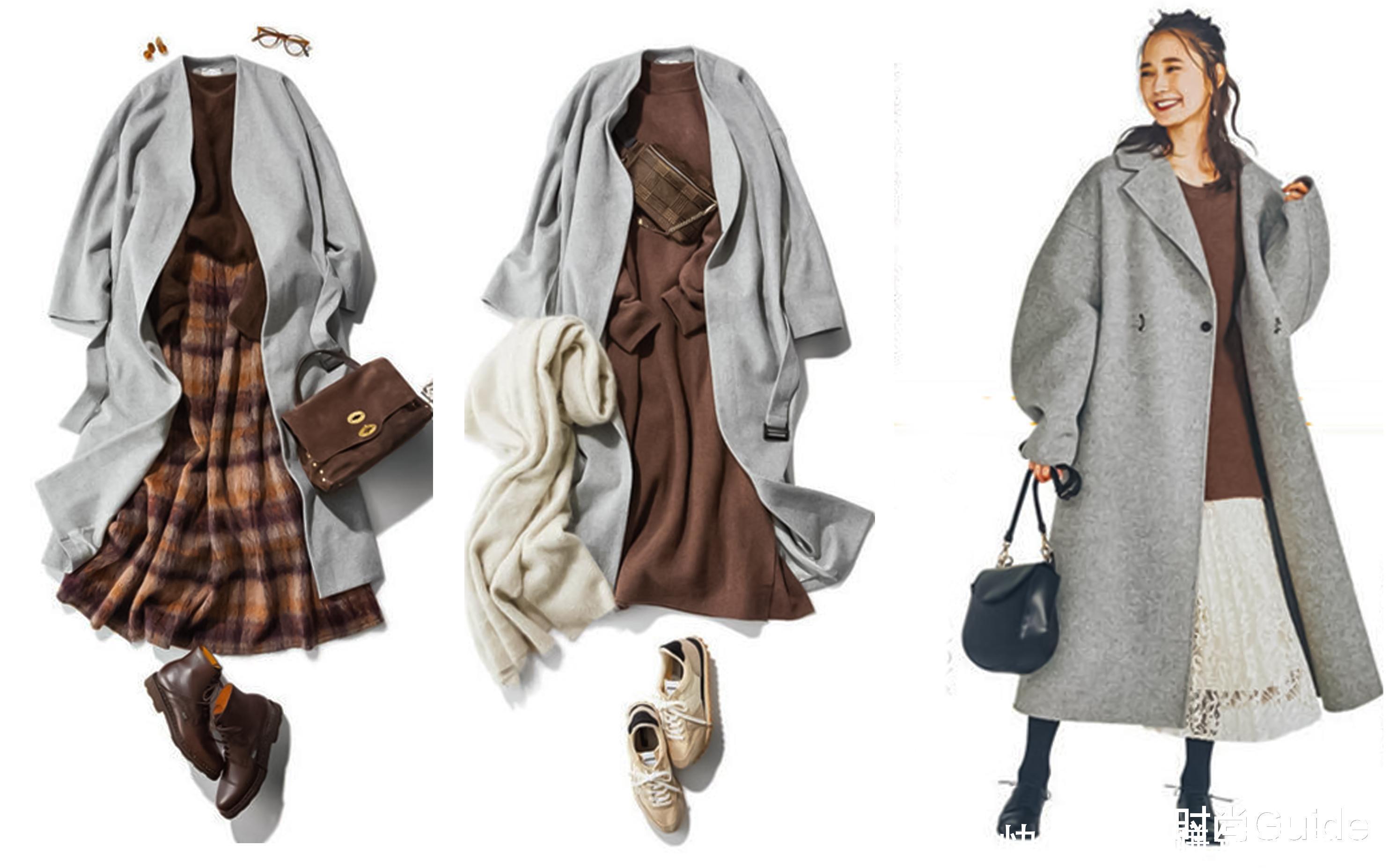 高级|大衣在精不在多,1件灰色大衣、3个配色思路,让你高级好几个冬天