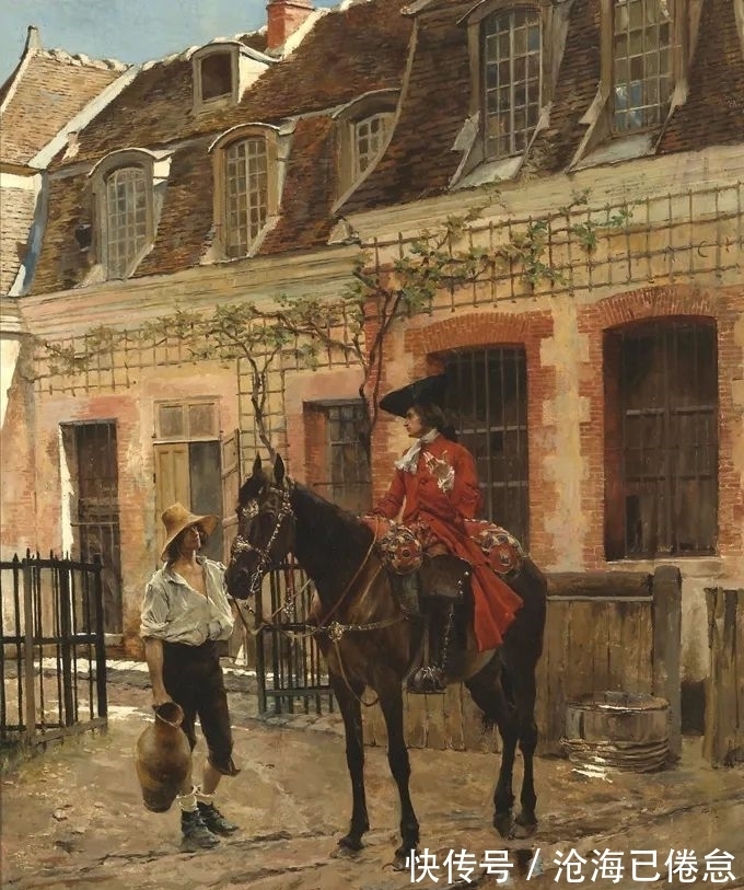 肖像画#法国画家弗拉芒笔下优雅的贵族女子