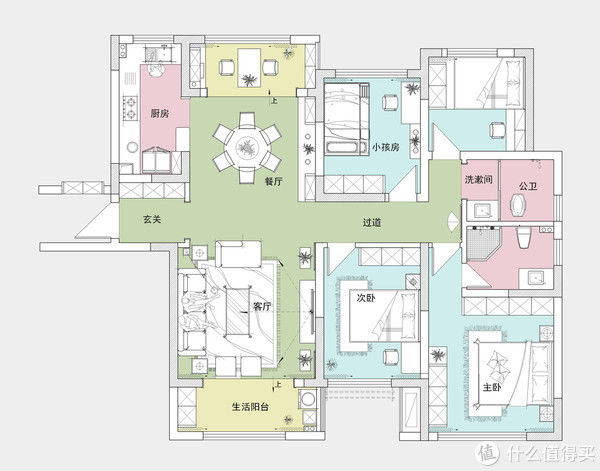 长沙|长沙夫妻130平米的新中式风格,客厅韵味十足,细节之处尽显品味