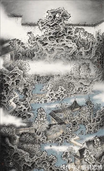 山水画|云飞霞蒸｜郭清杰山水画