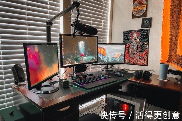 显示器|超酷的家庭办公室，充满创意的家居工作空间！