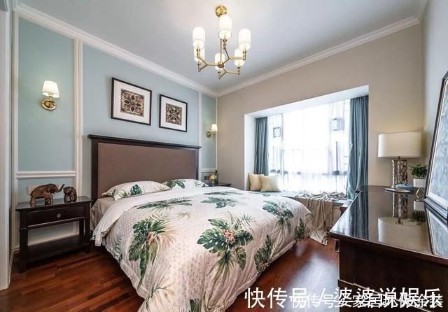 石膏线|120㎡三室改四室,看起来比140㎡的还要大,经典美式风格太好看了