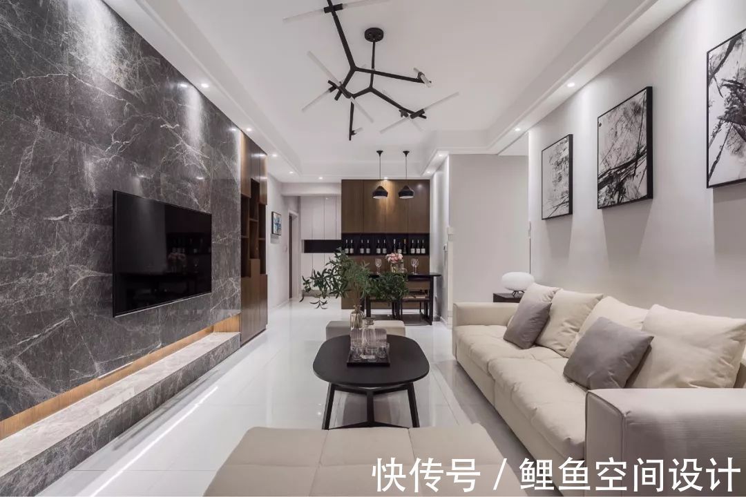 电视|用石材装电视墙,原始粗犷的质感,自然而又高档