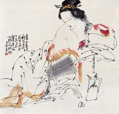 绘画作品@王西京的人物绘画作品,太有个性了!