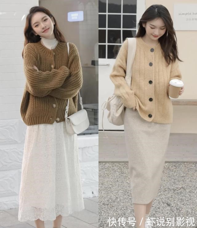 毛衣 早春不知道穿啥外套毛衣外套逆袭归来,这些搭配就很好看!