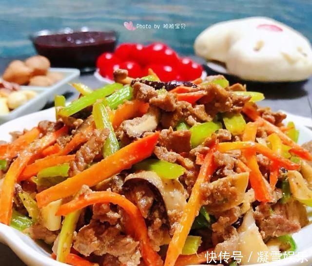 时蔬炒牛肉,营养丰富,味道鲜美,家人都喜欢