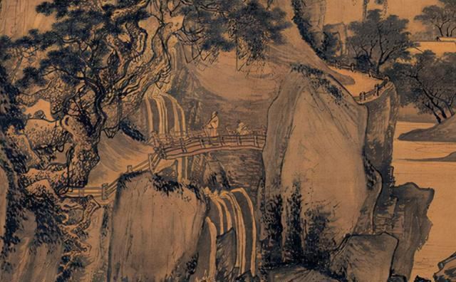 奇山异石#唐伯虎《山路松声图》欣赏:笔法缜密古朴,通篇质感太牛了