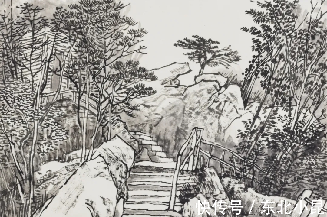 黄山#画山画水,山水画家王学辉黄山最新写生