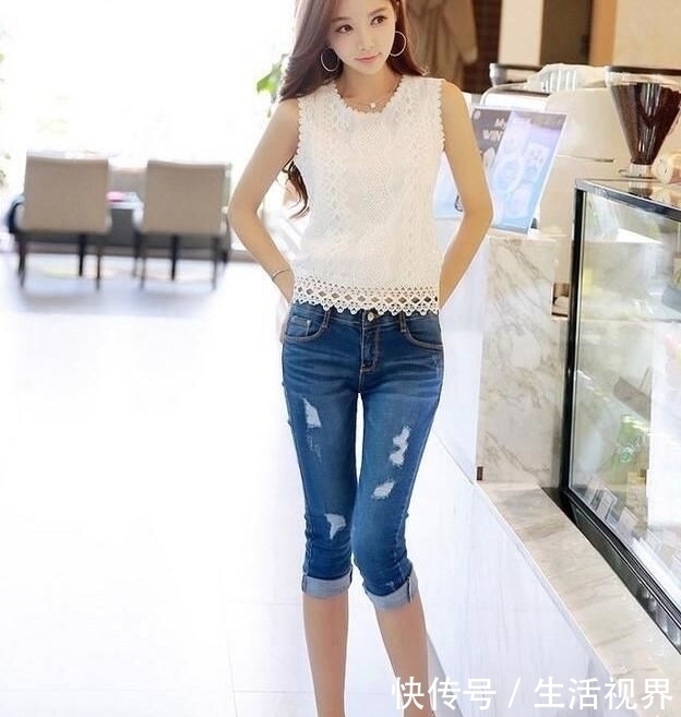 美女|干练洒脱的牛仔裤美女,穿出美好身姿