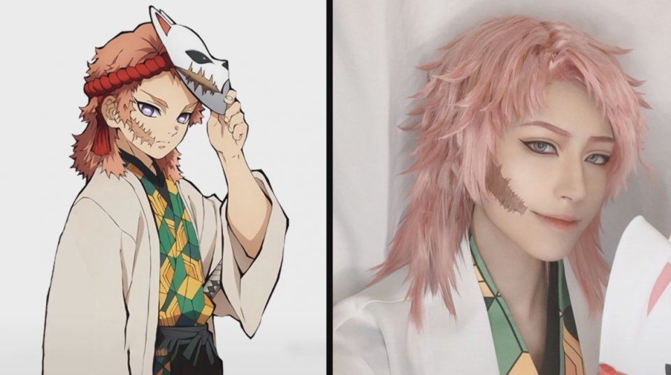 炭治郎|鬼灭之刃COS:祢豆子惹人怜爱,伊之助肌肉感十足,漫迷们裂开了