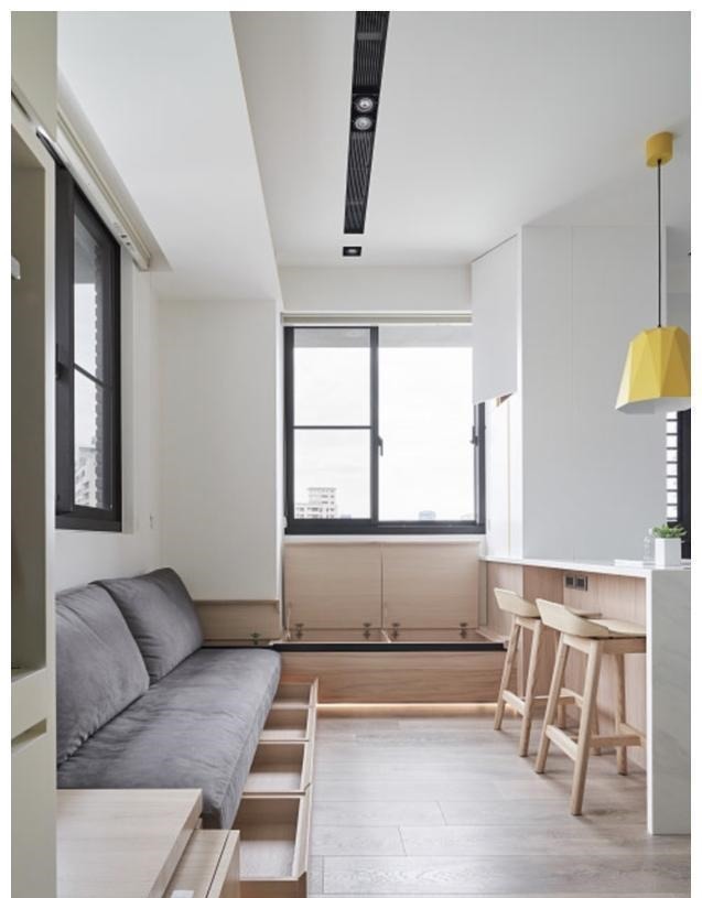 设计|40㎡两房一厅,全屋打满柜子,称得到上小户型“教科书”式设计!