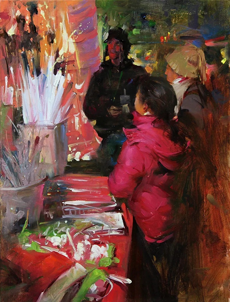 笔力独到，气势如虹，看看这二位的油画