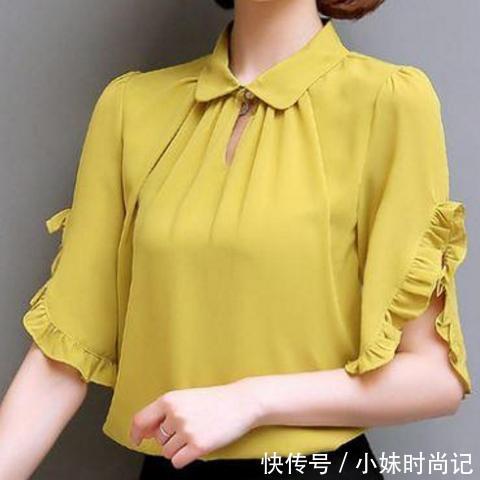 印花|无袖、短袖、中袖的雪纺衫,白领丽人们的通勤款这都有