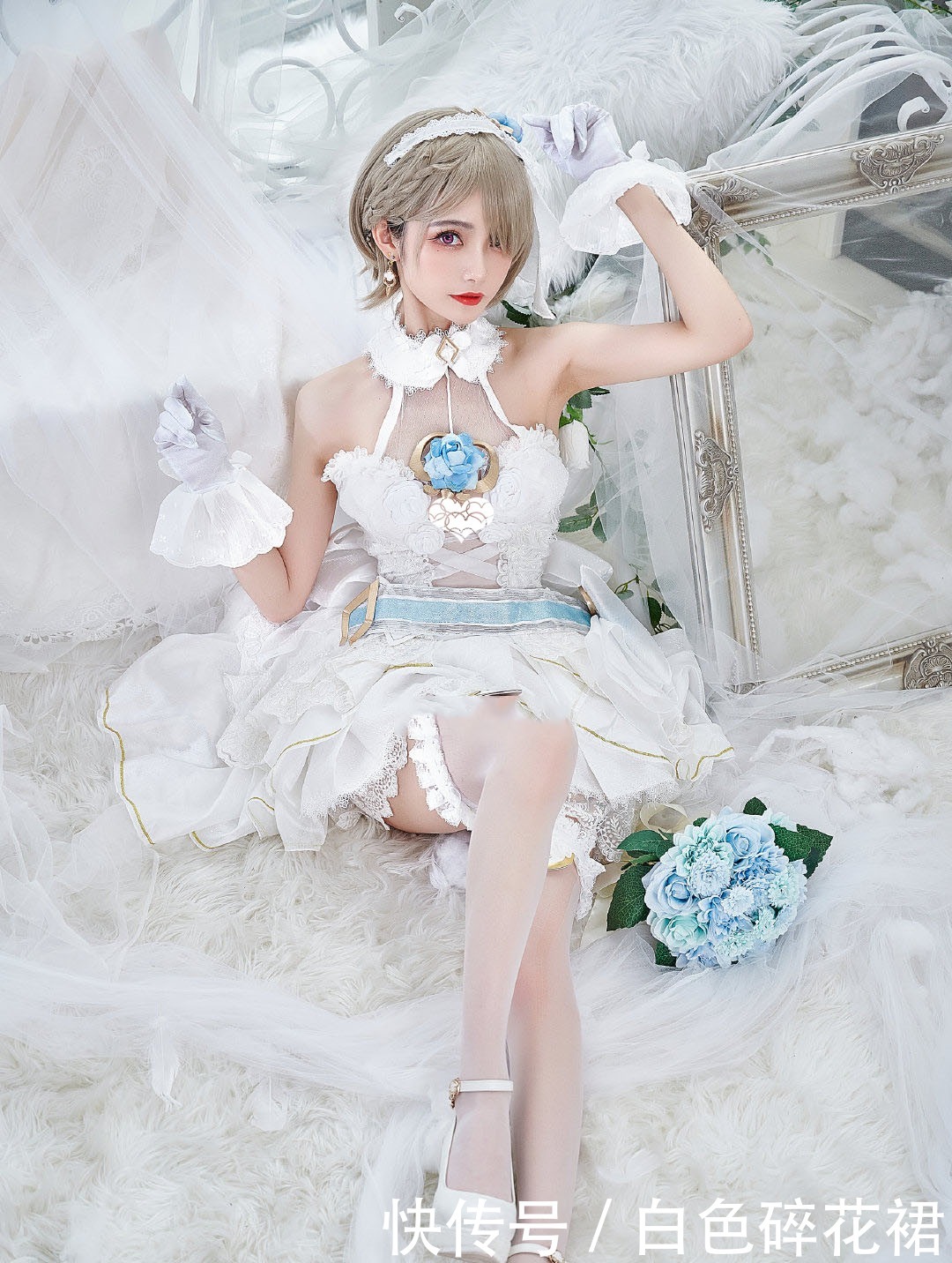 崩坏3丽塔绝美cos,女仆长穿上花嫁会怎样美得不可方物