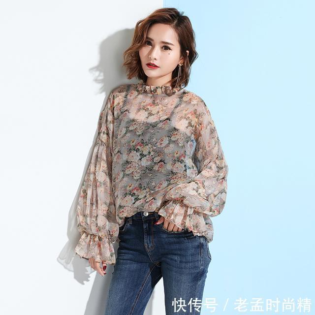 网纱|简约甜美的雪纺衬衫,显得干练精神