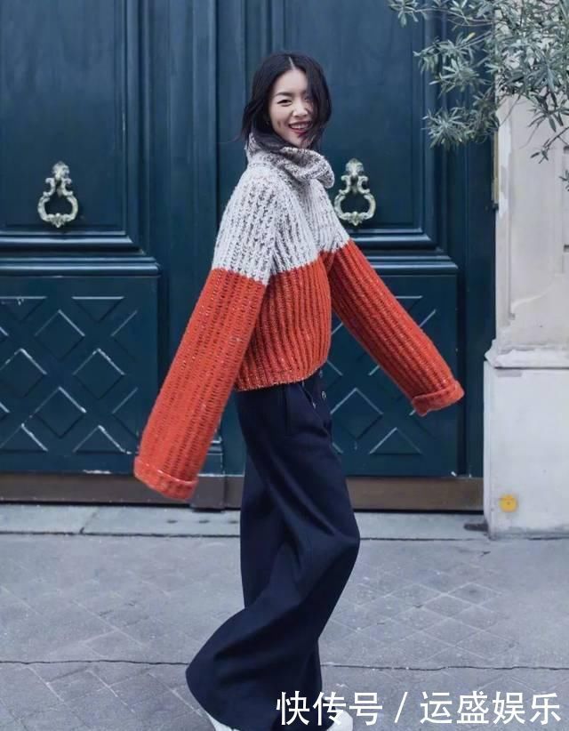 入春,你穿针织衫+阔腿裤的样子=简直太气质了