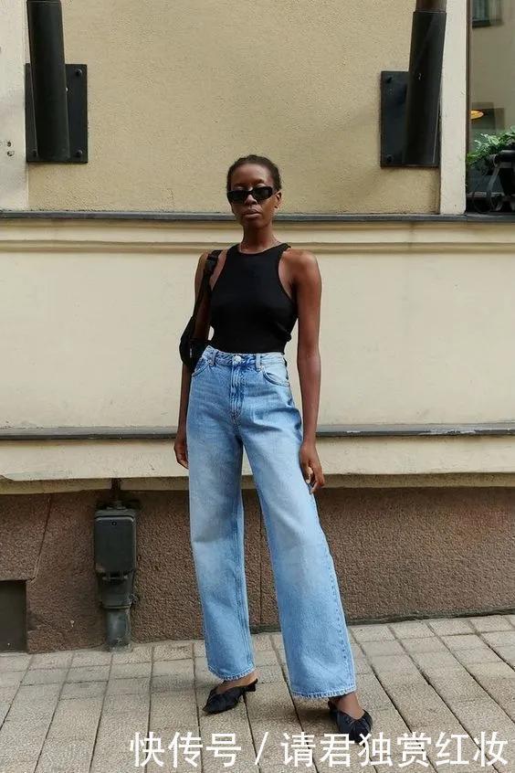 直筒牛仔裤|什么样的牛仔裤,能让腿粗的女生都爱不释手