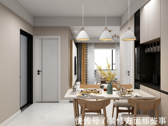 条纹衣|103平现代风二居室看起来呆板，效果却是非常生动的