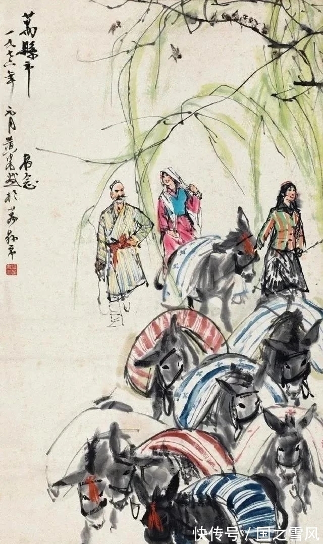 国画史!中国画驴第一人,三笔二笔就把驴儿活灵活现的画在纸上了