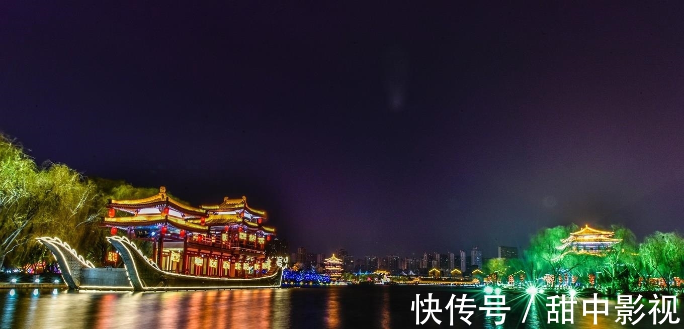 繁华|西安最美夜景：灯火辉煌的热闹街景，重现昔日的大唐盛世！