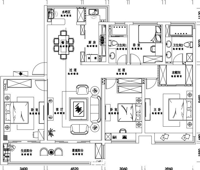 生活带|143平简约四居室,不仅实用还有精致与个性