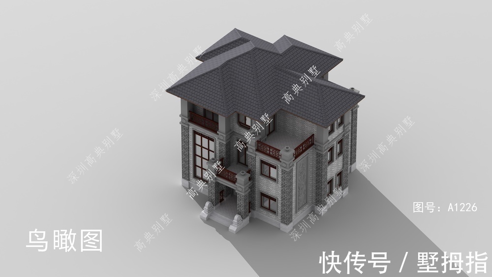 三层|中式三层别墅，打造一个温馨的家，老乡看了都铁了心抢着盖。